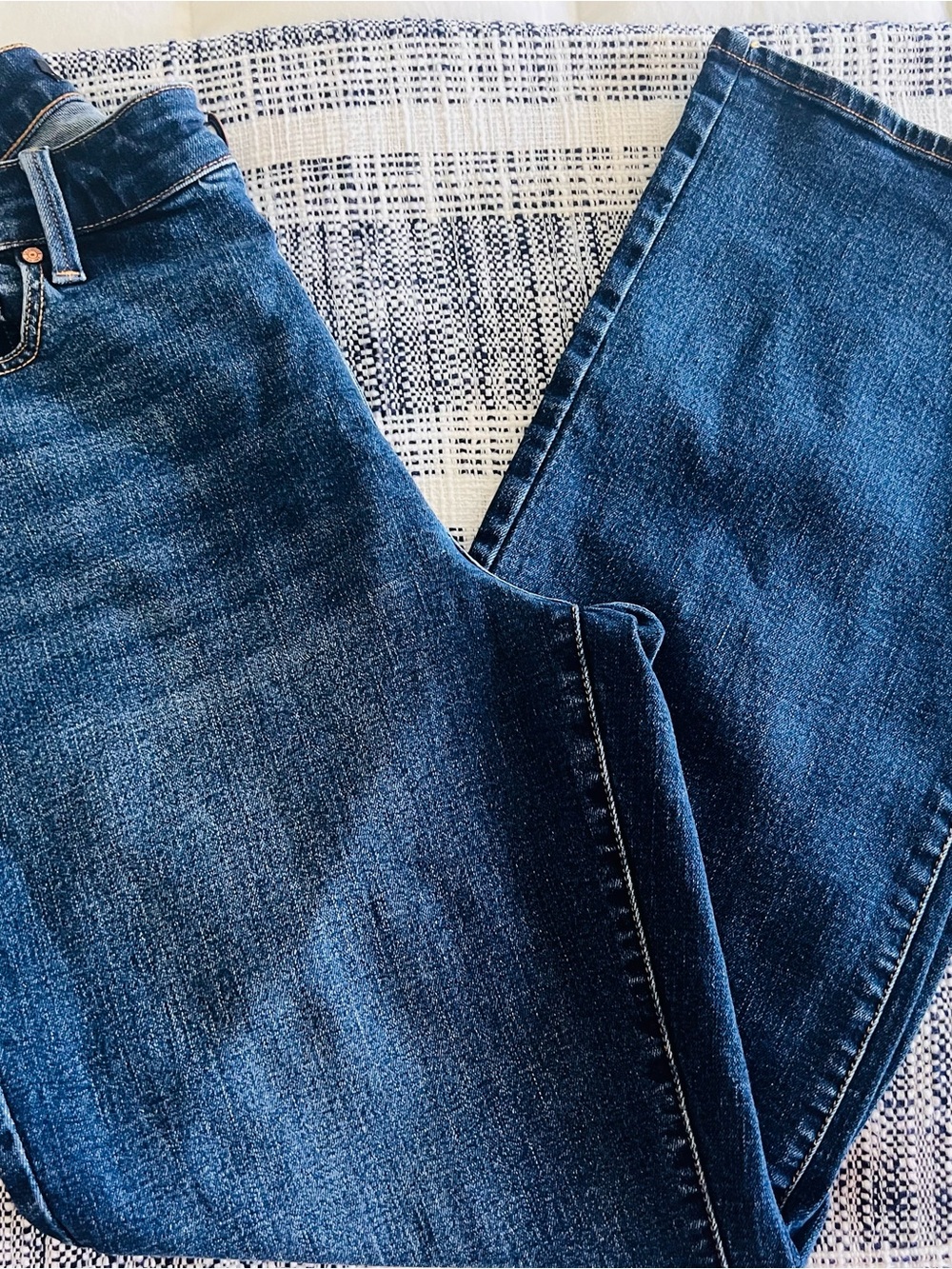 Talbots Women's Barely Boot Cut Jeans in Dark Blue Wash
